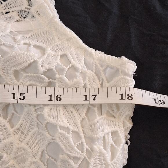 Nanette Lepore Sleeveless Blouse Women's Medium White Lace Coquette Angelcore - Picture 7 of 9